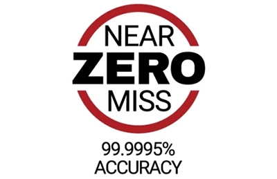 Near Zero Miss 99.995% Accuracy